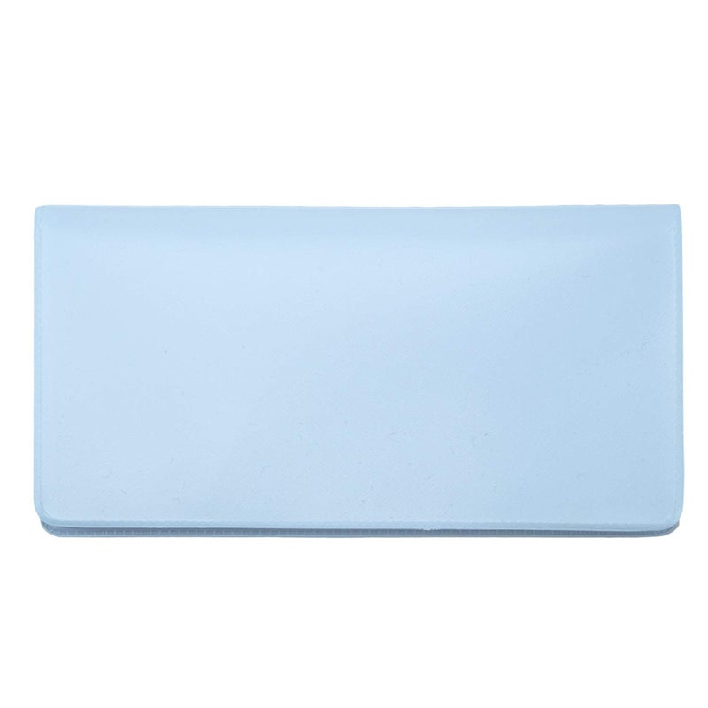 CAROUSELCHECKS Baby Blue Vinyl Checkbook Cover, Top Tear Personal Vinyl Checkbook Cover - Image 1